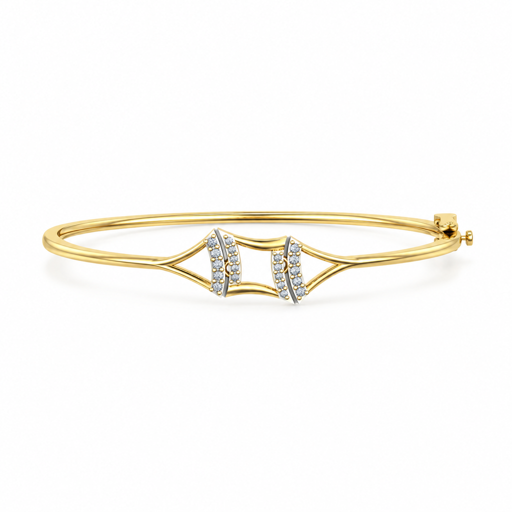 Twin Arc Diamond Bangle - product view