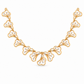 Fan Blossom Diamond Necklace Set - front view