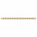 Diamond Barrel-Link Gold Bracelet - product view