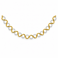 Alternating Circle Diamond Necklace - front view