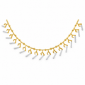 Graduated Chevron Fringe Diamond Necklace - front view