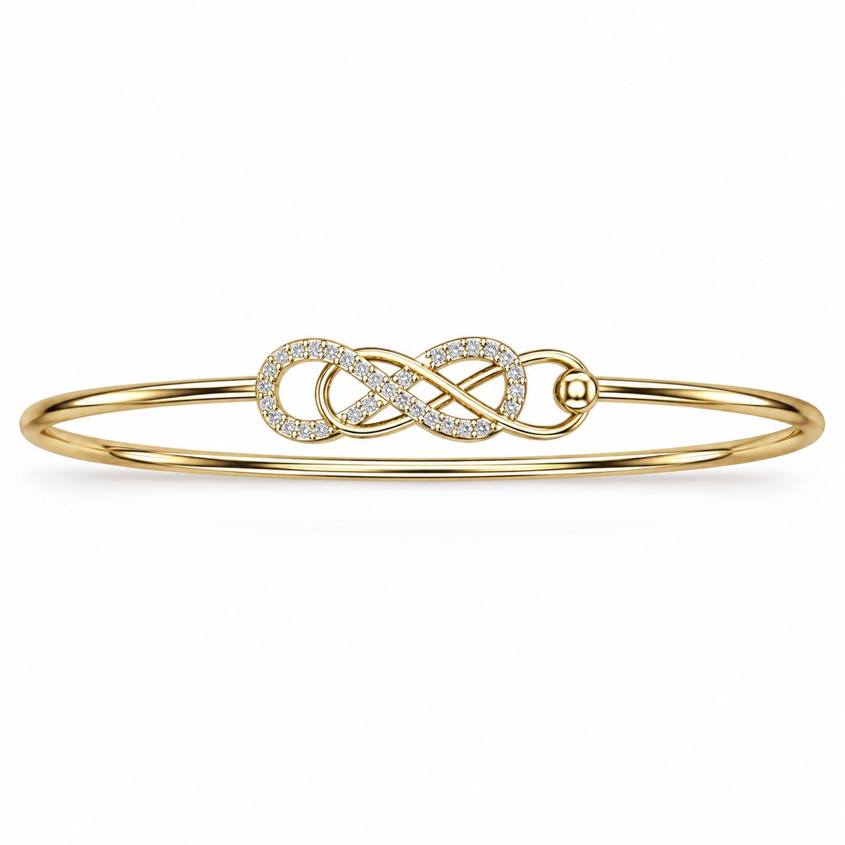 Triple Infinity Diamond Bangle - product view