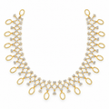 Lattice Oval Fringe Diamond Necklace - front view