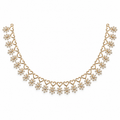 Heart and Snowflake Diamond Necklace - front view