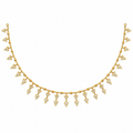Triangle Charm Diamond Necklace - front view
