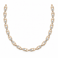 Layered Marquise Leaf Diamond Necklace - front view