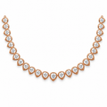 Teardrop Solitaire Tennis Necklace - front view