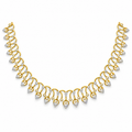 Peacock Teardrop Diamond Necklace - front view