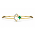 Verdant Crescent Diamond Bangle - product view