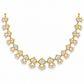 Lotus Fan Diamond Necklace - front view