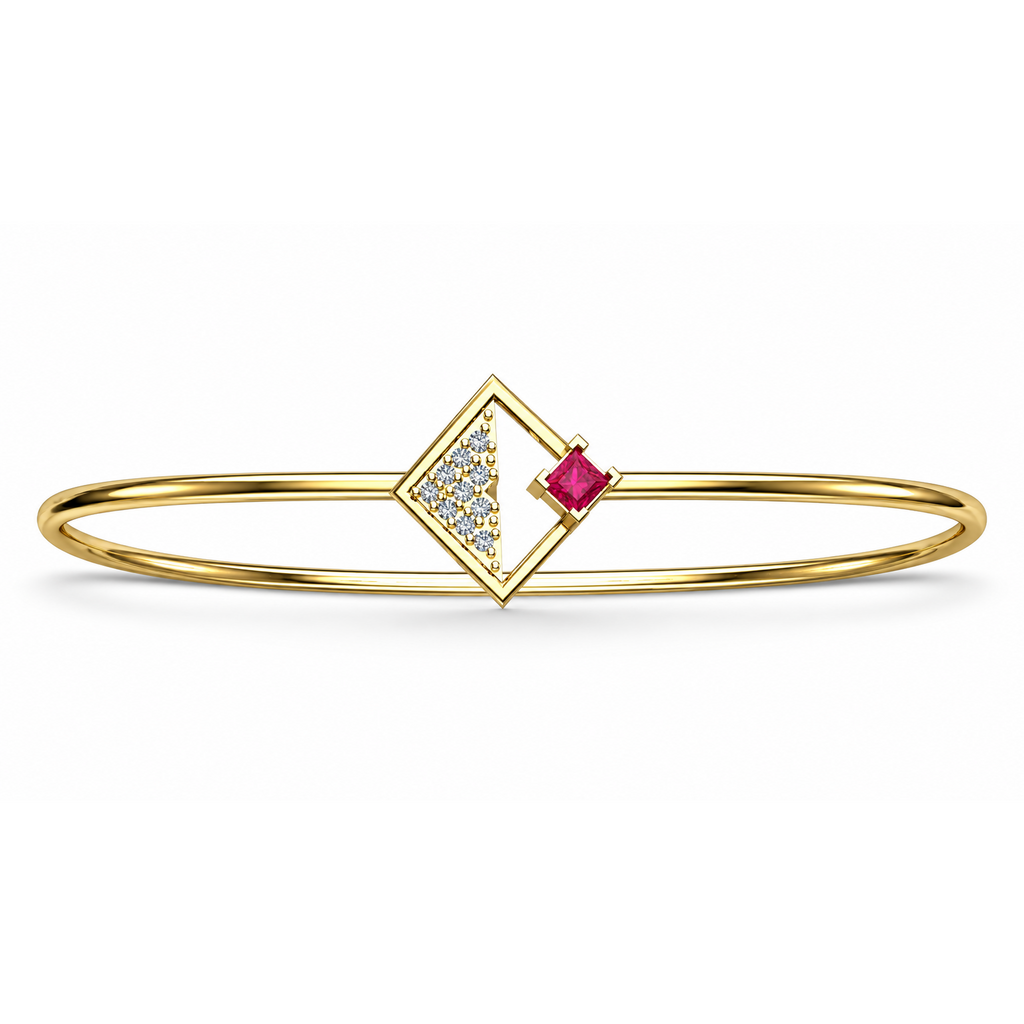 Blush Diamond Kite Bangle - product view