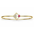 Blush Diamond Kite Bangle - product view