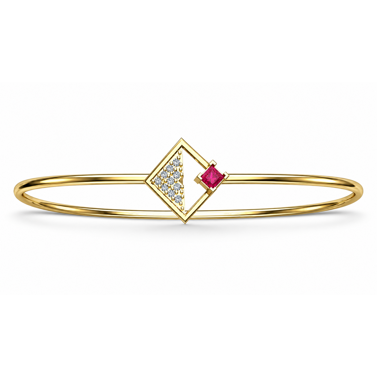 Blush Diamond Kite Bangle - product view