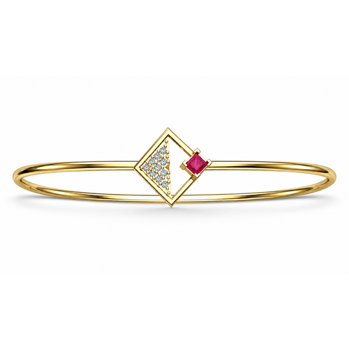 Blush Diamond Kite Bangle - product view