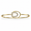Orbit Crescent Diamond Bangle - product view