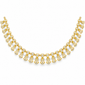 Bellflower Fringe Diamond Necklace - front view