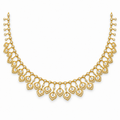 Layered Kite Drop Diamond Necklace - front view