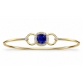 Royal Blue Halo Circle Bangle - product view