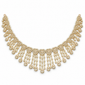 Cascading Paisley Diamond Necklace - front view
