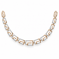 Art Deco Maze Diamond Necklace - front view