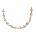 Marquise Eye Diamond Link Necklace - front view