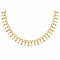 Arrowhead Fringe Gold Necklace - front view