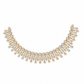 Radiant Teardrop Fringe Diamond Necklace - front view