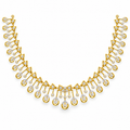 Triangle Teardrop Diamond Necklace - front view