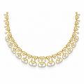 Abstract Fan Diamond Necklace - front view