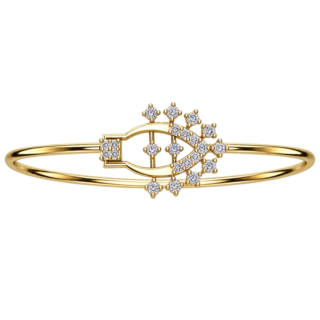 Celestial Fan Diamond Bangle - product view