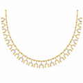 Horseshoe Fringe Diamond Necklace - front view