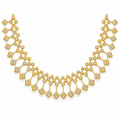 Cascading Square Diamond Necklace - front view