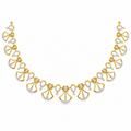 Fan Heart Diamond Necklace - front view
