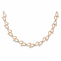 Sculpted Teardrop Vine Diamond Necklace - front view