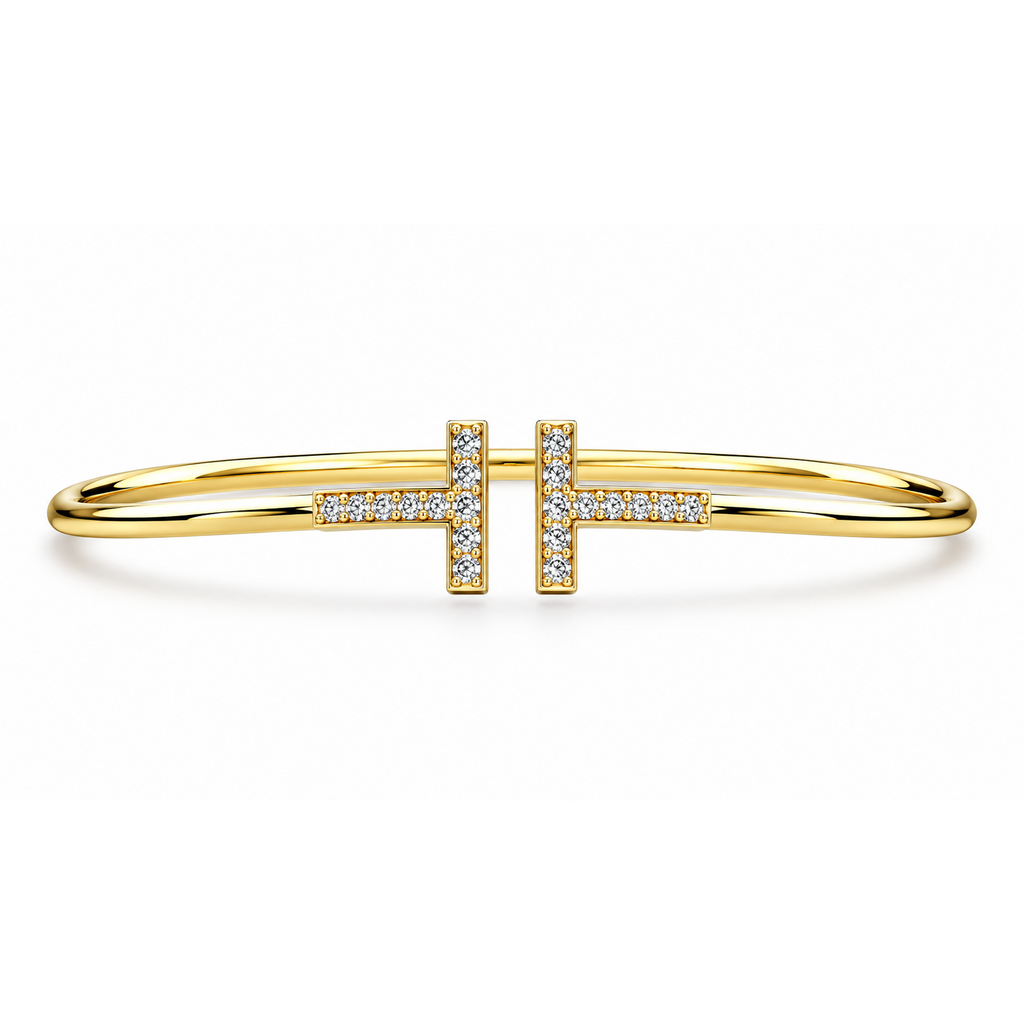 Parallel Bar Diamond Bangle - product view