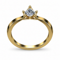 Crown-Set Princess Solitaire Ring - product view