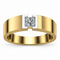 Two-Tone Princess-Cut Diamond Band - product view