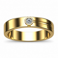 Bezel Solitaire Groove Band - product view