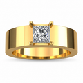 Princess-Cut Solitaire Wide Band - product view
