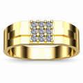 Nine-Stone Double-Rail Diamond Band - product view