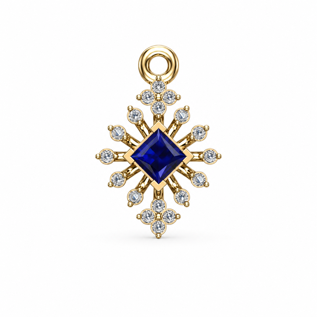 Midnight Blue Starburst Pendant - view 1