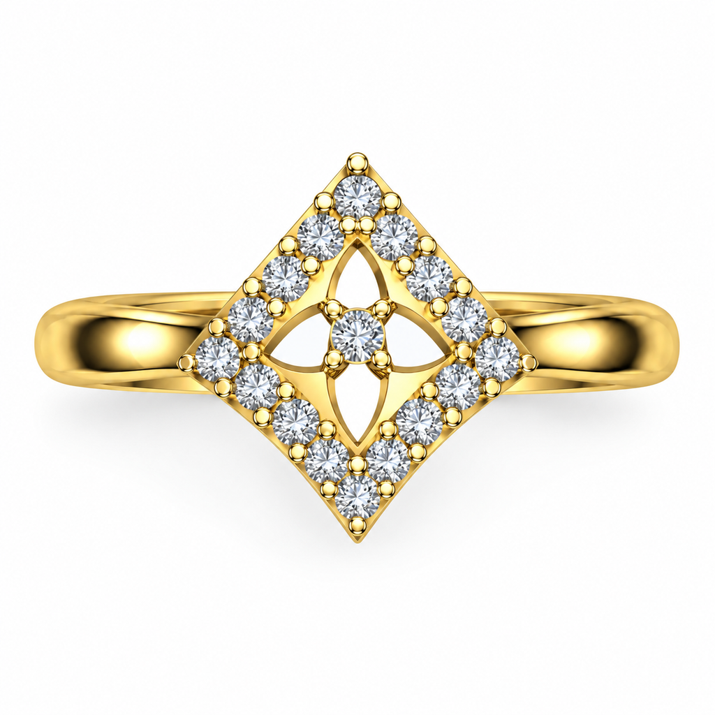 Kite Lattice Diamond Ring - product view