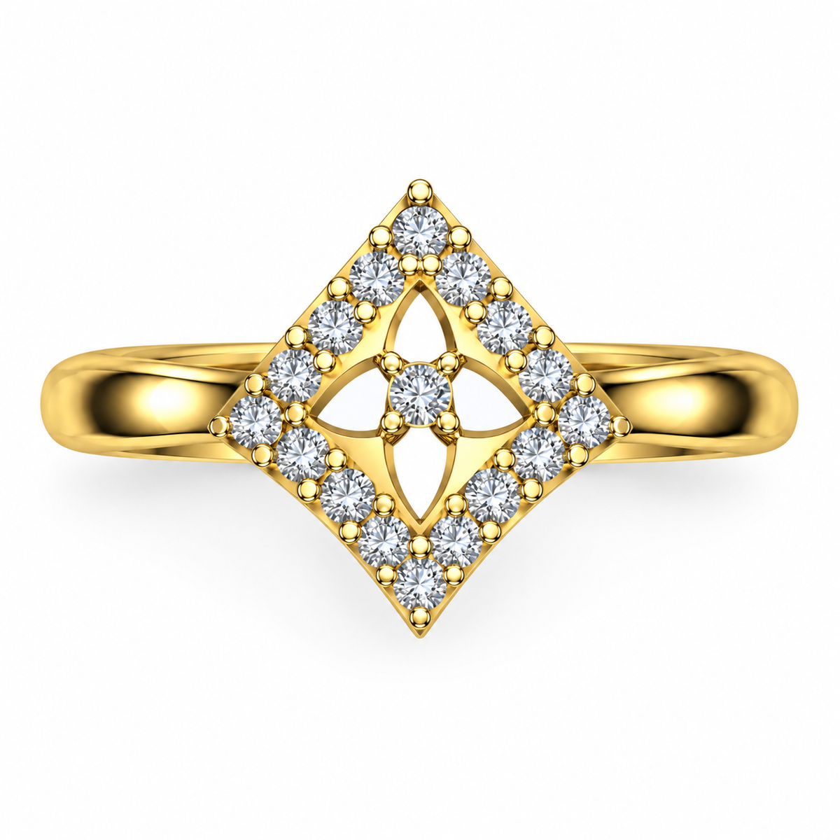 Kite Lattice Diamond Ring - product view