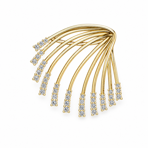Cascading Fan Diamond Pendant - view 1