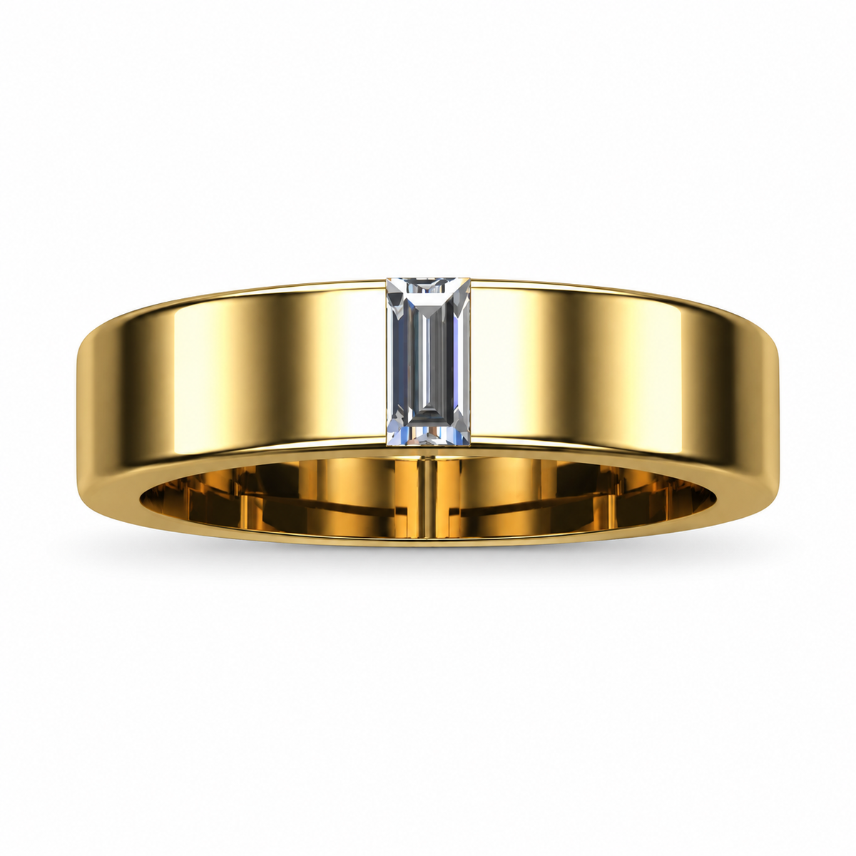 Baguette Solitaire Wide Band - product view