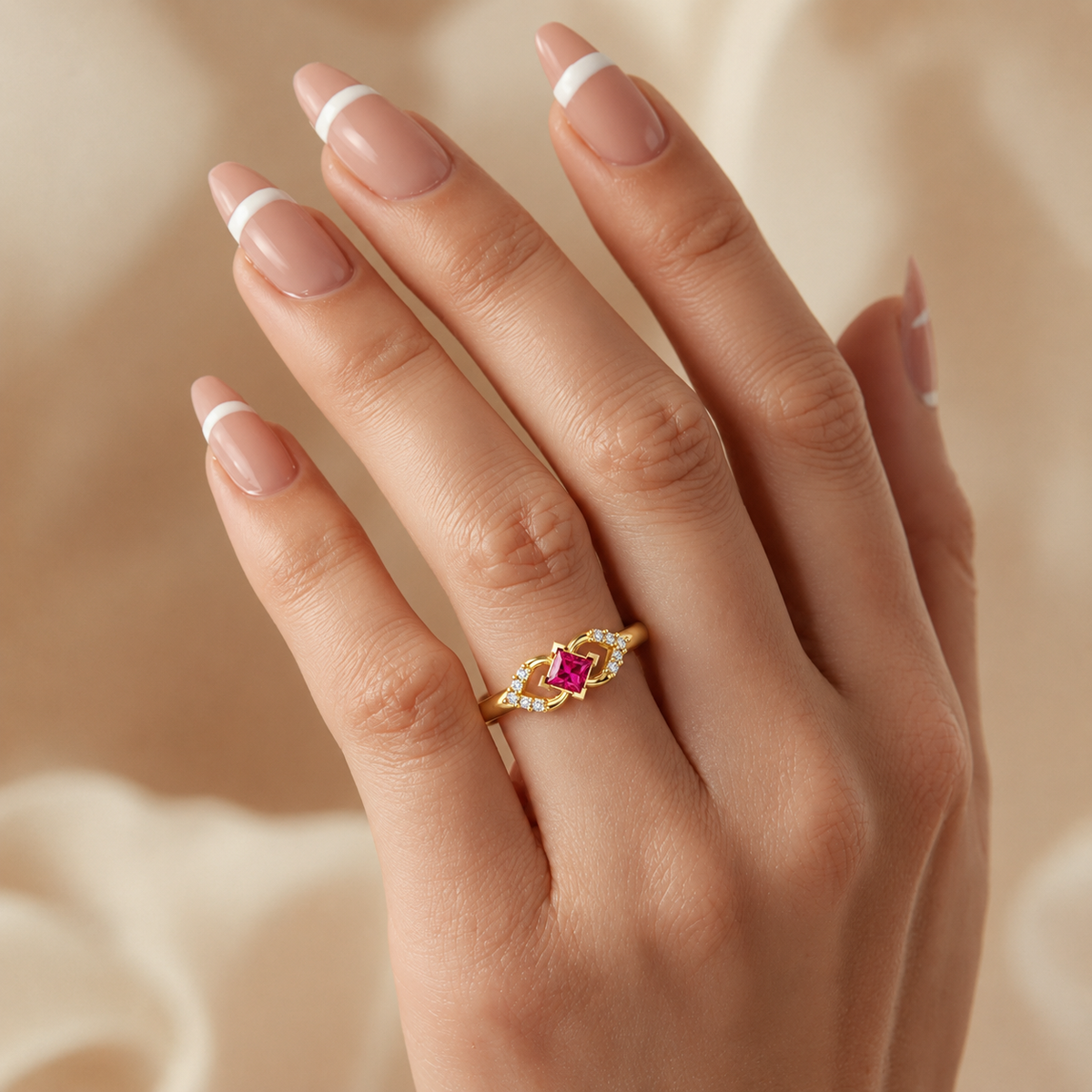 Blush Infinity Stone Ring - view 2