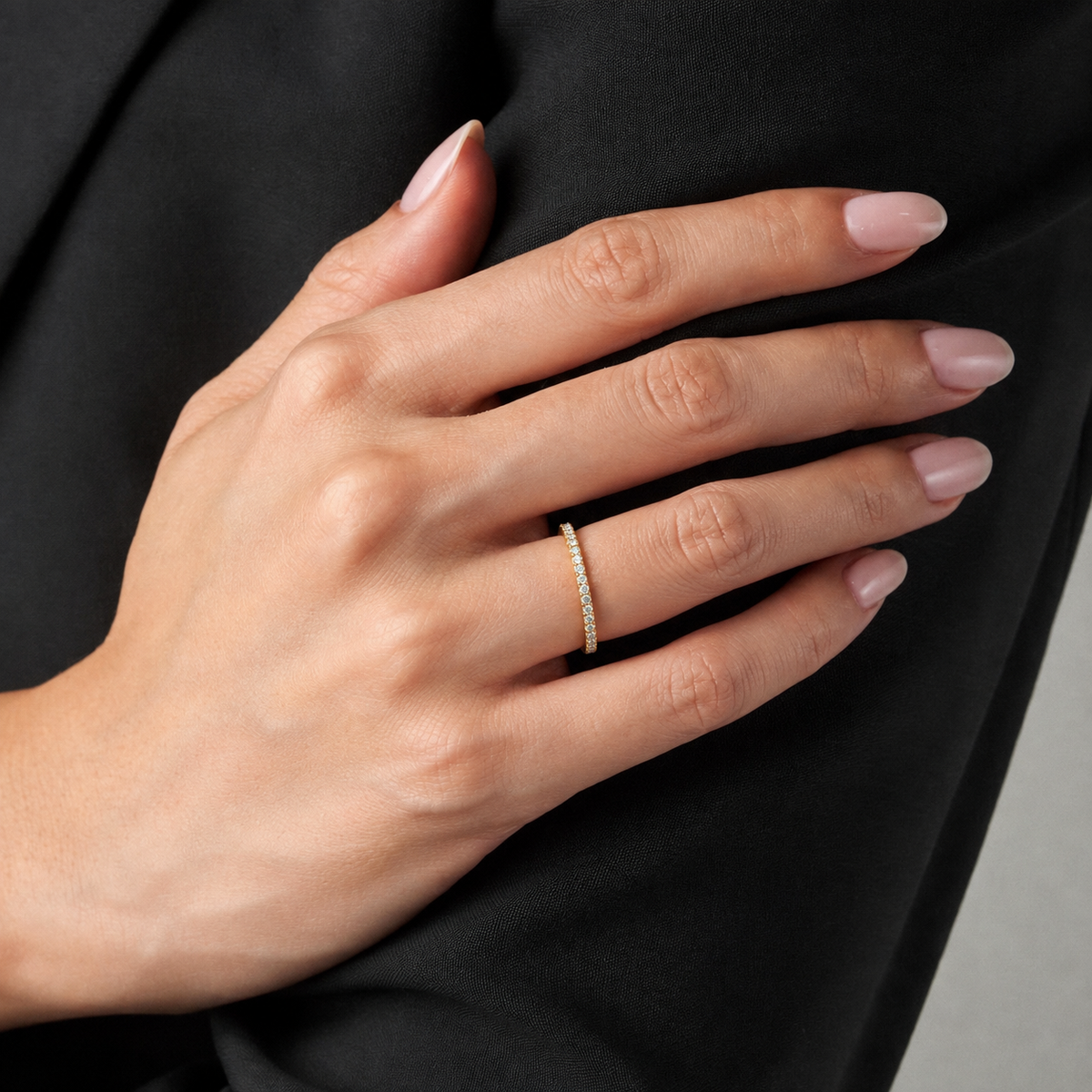 Classic Diamond Half-Eternity Band - view 2