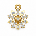 Celestial Bloom Snowflake Diamond Pendant - Angle 1