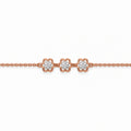 Seven Floral Diamond Link Bracelet - product view