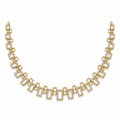 Graduated Square Link Diamond Necklace - product view